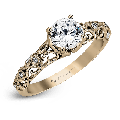 Engagement Ring in 14k Gold with Diamonds