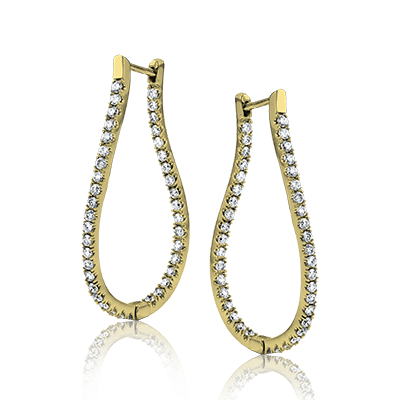 Hoop Earring in 14k Gold with Diamonds