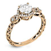 Engagement Ring in 14k Gold with Diamonds