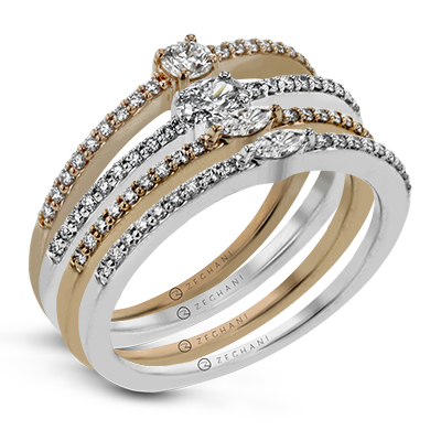 Right Hand Ring in 14k Gold with Diamonds