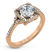 Engagement Ring in 14k Gold with Diamonds