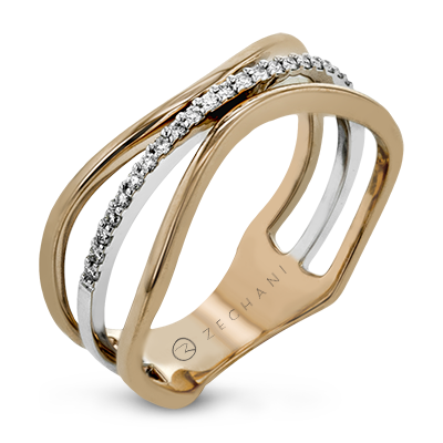 Right Hand Ring in 14k Gold with Diamonds