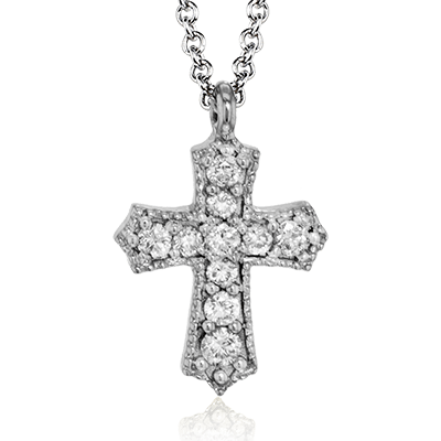 Cross Pendant in 14k Gold with Diamonds