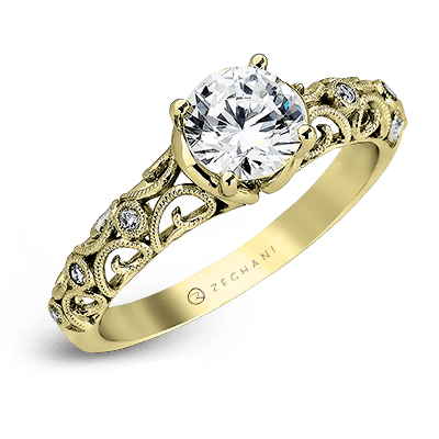 Engagement Ring in 14k Gold with Diamonds