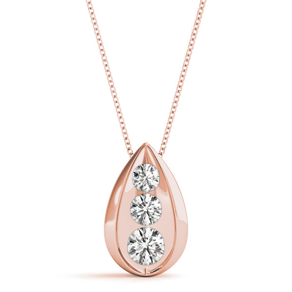 Three Stone Diamond Pendant