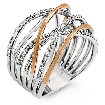 Right Hand Ring in 14k Gold with Diamonds