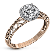 ZR826 Engagement Ring in 14k Gold with Diamonds