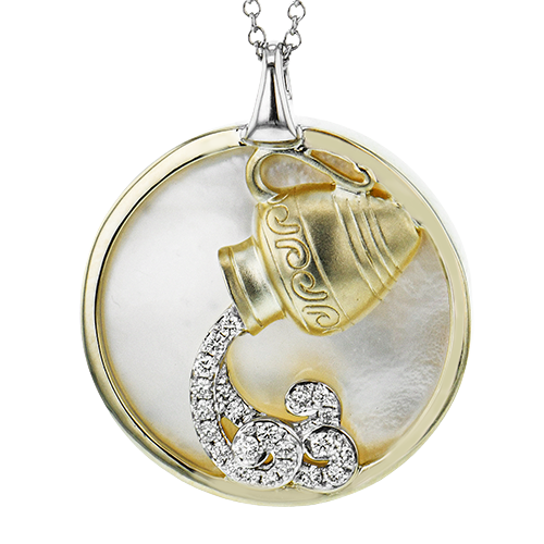 AQUARIUS-Y Pendant in 14k Gold with Diamonds