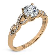 ZR1848 Engagement Ring in 14k Gold with Diamonds