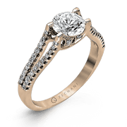 ZR108 Engagement Ring in 14k Gold with Diamonds