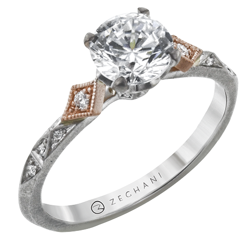 Engagement Ring in 14k Gold with Diamonds