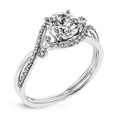 ZR1696 Engagement Ring in 14k Gold with Diamonds