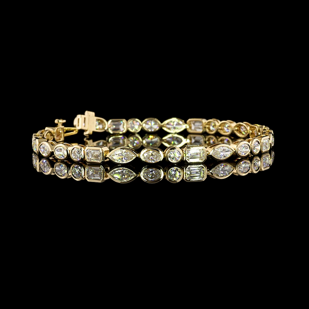14K YELLOW GOLDTennis Necklace