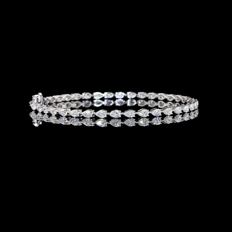 14K WHITE GOLDTennis Necklace