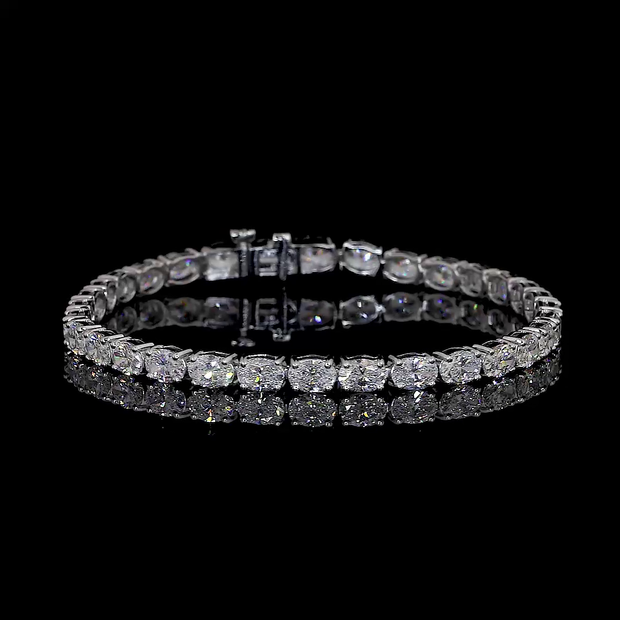 14K WHITE GOLDTennis Necklace