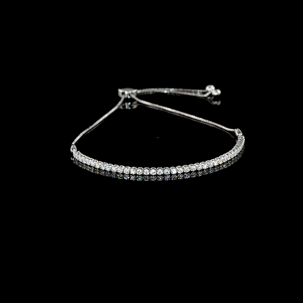 14K WHITE GOLDTennis Necklace