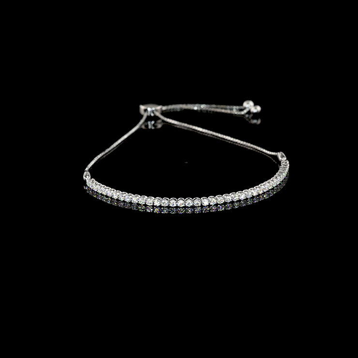 14K WHITE GOLDTennis Necklace