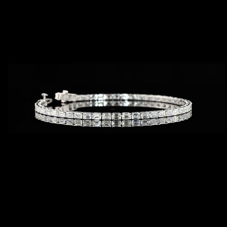 14K WHITE GOLDTennis Necklace