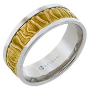 Men Ring in 14k Gold with Diamonds