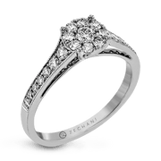 ZR827 Engagement Ring in 14k Gold with Diamonds