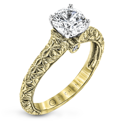 ZR1781 Engagement Ring in 14k Gold with Diamonds