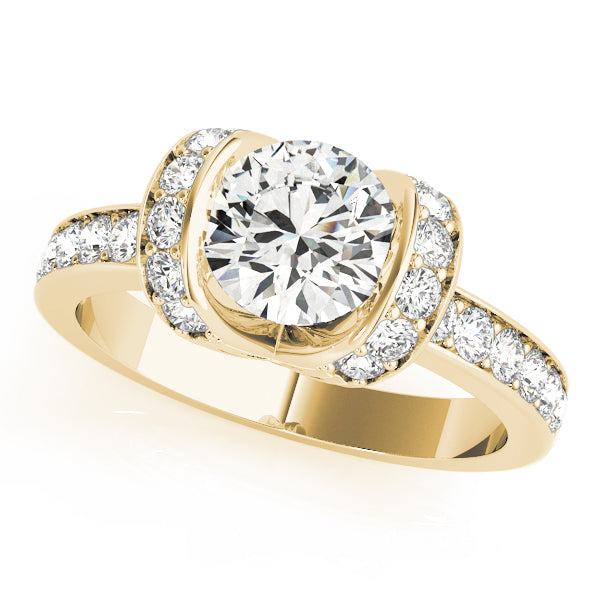 Single Row Diamond Engagement Ring