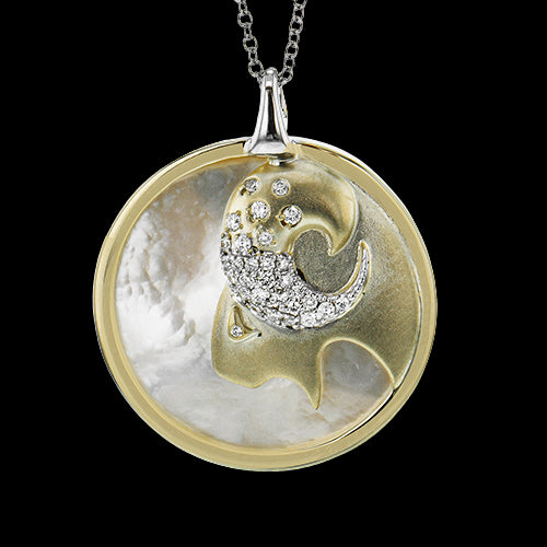 CAPRICORN-Y Pendant in 14k Gold with Diamonds