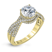 ZR1155 Engagement Ring in 14k Gold with Diamonds