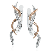 Earring in 14k Gold with Diamonds