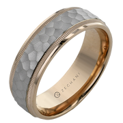 Men Ring in 14k Gold with Diamonds