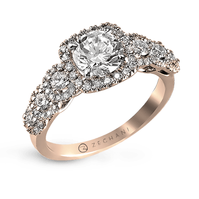 Engagement Ring in 14k Gold with Diamonds