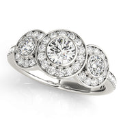 Three Stone Diamond Engagement Ring