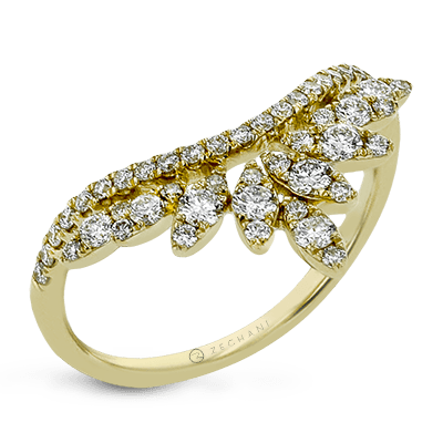 Right Hand Ring in 14k Gold with Diamonds