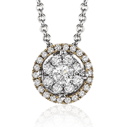 ZP827 Pendant in 14k Gold with Diamonds