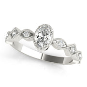 Single Row Diamond Engagement Ring