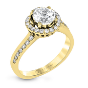 ZR1465 Engagement Ring in 14k Gold with Diamonds