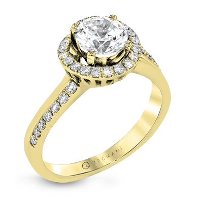 ZR1465 Engagement Ring in 14k Gold with Diamonds