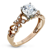 ZR1640 Engagement Ring in 14k Gold with Diamonds