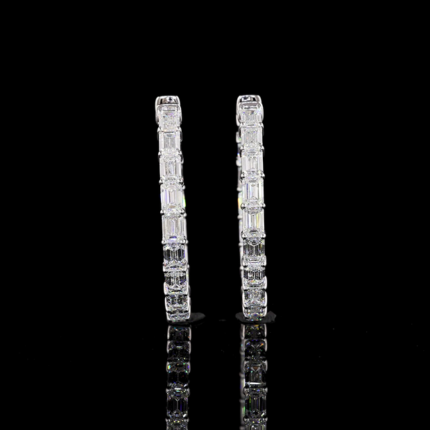 14K WHITE GOLDHoops Earrings