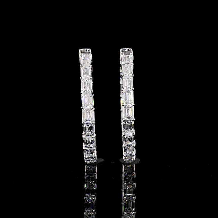 14K WHITE GOLDHoops Earrings