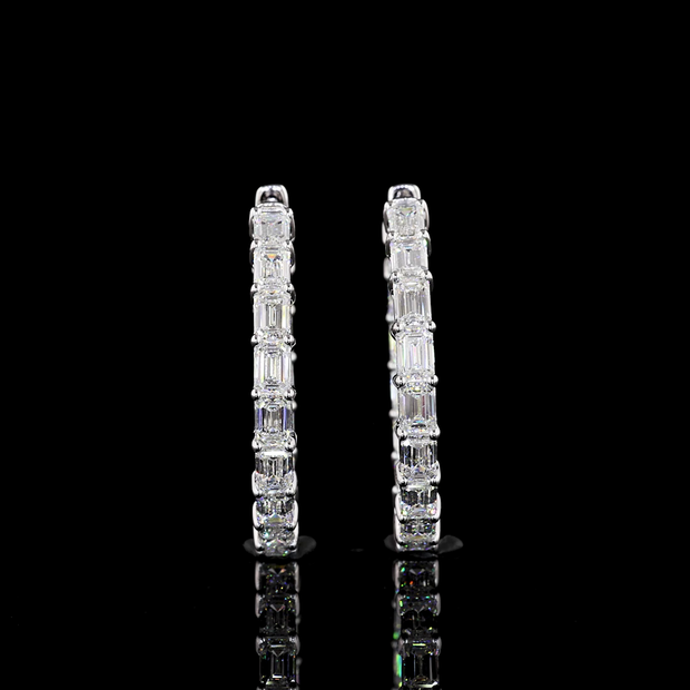 14K WHITE GOLDHoops Earrings