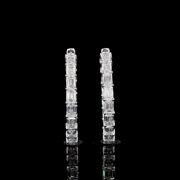 14K WHITE GOLDHoops Earrings