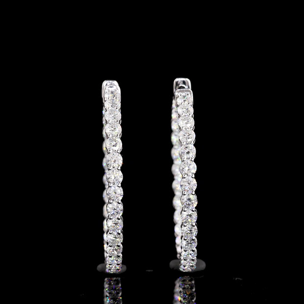 14K WHITE GOLDHoops Earrings