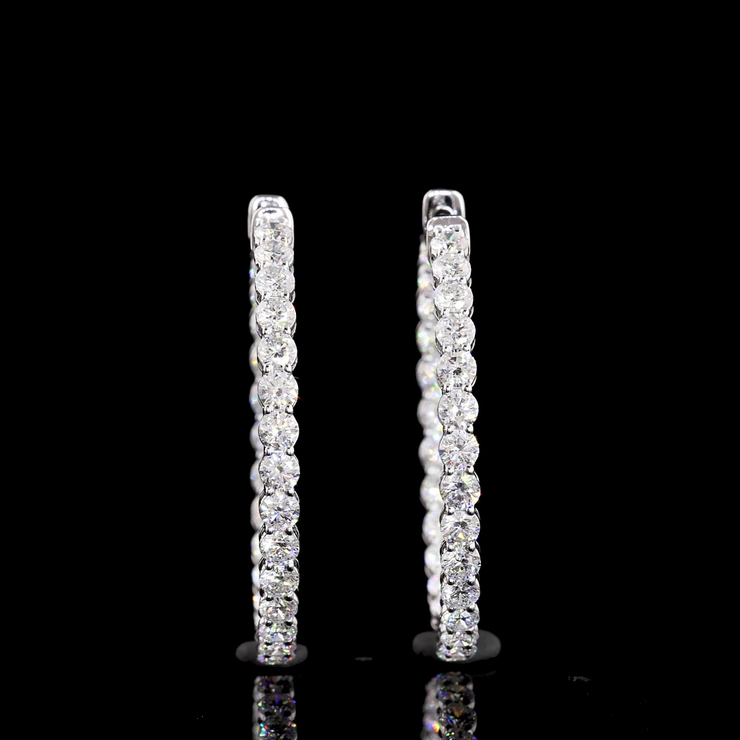 14K WHITE GOLDHoops Earrings