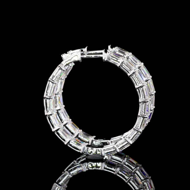 14K WHITE GOLDHoops Earrings