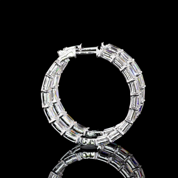 14K WHITE GOLDHoops Earrings