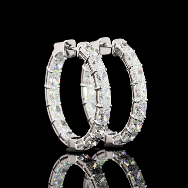 14K WHITE GOLDHoops Earrings