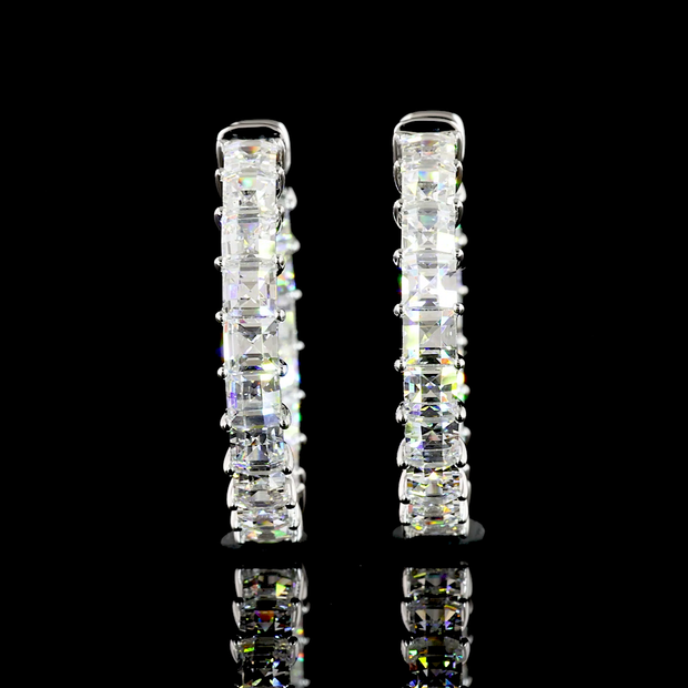 14K WHITE GOLDHoops Earrings