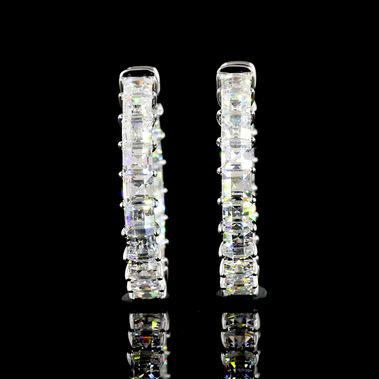 14K WHITE GOLDHoops Earrings