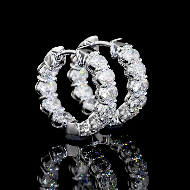 14K WHITE GOLDHuggies Earrings